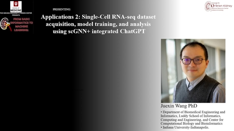 Thumbnail for IU O'Brien Center Presents-Bioinformatics Webinar--Single-cell RNA-seq Dataset Acquisition, Model Training, and Analysis Using scGNN+ integrate ChatGPT feat. Yi Jiang &amp; Juexin Wang.mp4