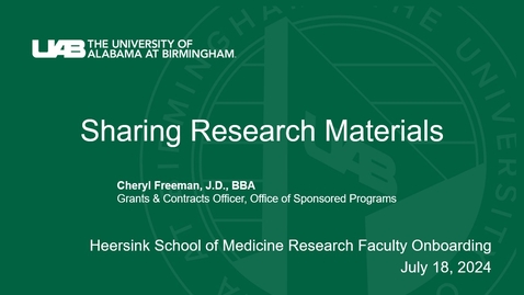 Thumbnail for Sharing Research Materials