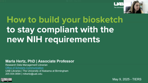 Thumbnail for CCTS TIERS: How to Build Your Biosketch | Stay Compliant With the New NIH Requirements