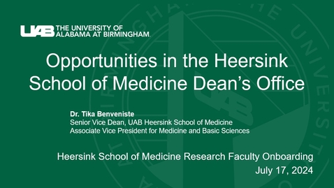 Thumbnail for Opportunities in the HSOM Dean's Office