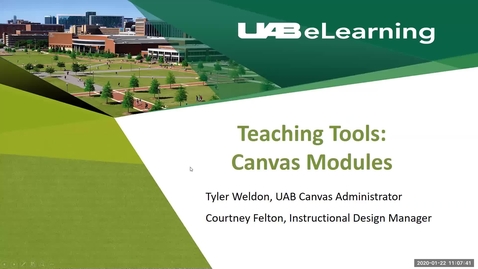 Thumbnail for entry Teaching Tools: Canvas Modules