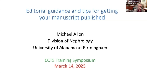 Thumbnail for CCTS TIERS: Writing and Publishing A Manuscript