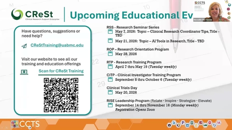 Thumbnail for Regulatory Essentials for Clinical Trials: Key Documents, PI Responsibilities, and Common Pitfalls