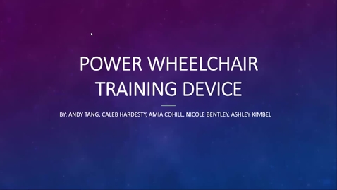 Thumbnail for entry Power Wheelchair Training Device