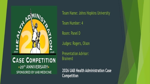 Thumbnail for Team 4 - Johns Hopkins University