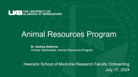 Thumbnail for Animal Resources Program