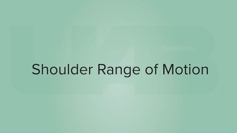 Thumbnail for Shoulder Range of Motion