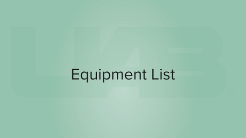 Thumbnail for Equipment List