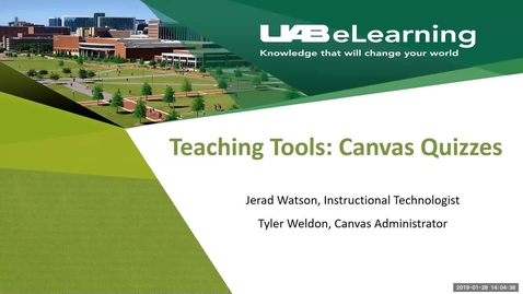 Thumbnail for Teaching Tools: Canvas Quizzes