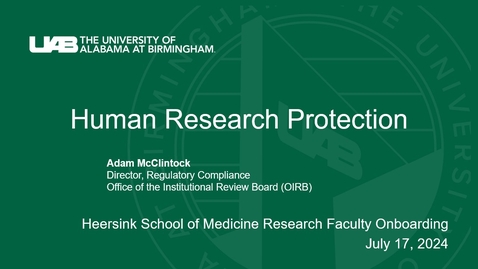 Thumbnail for Human Research Protection