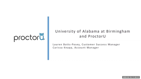 Thumbnail for entry University of Alabama at Birmingham and ProctorU