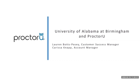 Thumbnail for University of Alabama at Birmingham and ProctorU