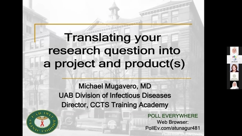 Thumbnail for entry Translating Your Research Question into a Project &amp; Product