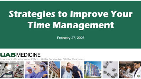 Thumbnail for "Strategies to Improve Your Time Management" by Dr. Kellie R. Carter