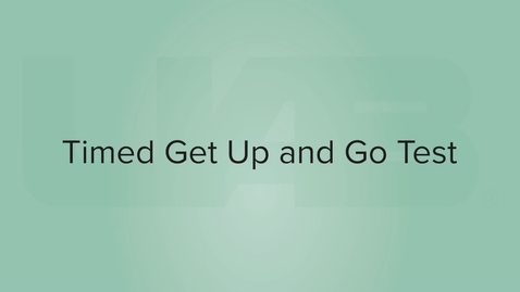 Thumbnail for Timed Get Up and Go Test