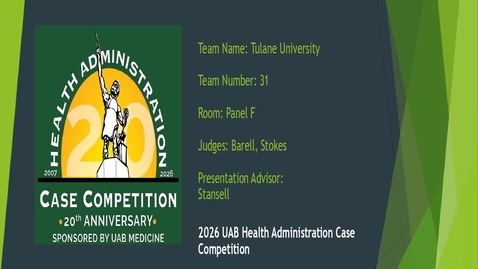 Thumbnail for Team 31 - Tulane University