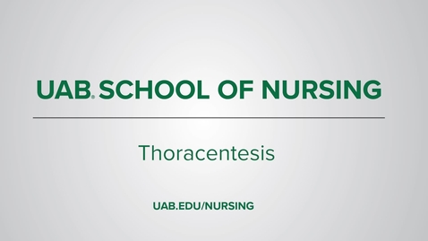 Thumbnail for entry Thoracentesis