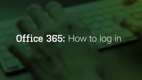 Thumbnail for How to log in to Office 365 at UAB
