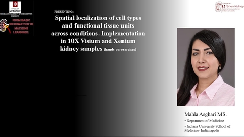 Thumbnail for IU O'Brien Center Presents- Bioinformatics Webinar-Applications 2-Spatial Localization of Cell Types and Functional Tissue Units Across Conditions- Implementation in 10x Visium and Xenium Kidney Samples feat. Mahla Asghari, MS