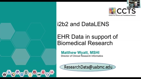 Thumbnail for entry i2b2 and DataLENS - Data2Discovery Gateway Special Interest Groups