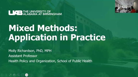 Thumbnail for &quot;Qualitative &amp; Mixed Methods&quot; presented by Molly Richardson, PhD