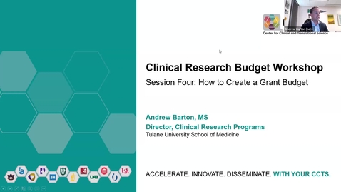Thumbnail for CCTS TIERS: How to Create a Grant Budget