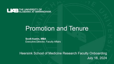 Thumbnail for Promotion and Tenure