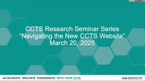 Thumbnail for Navigating the New CCTS Website