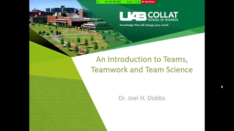 Thumbnail for An Introduction to Teams, Teamwork &amp; Team Science