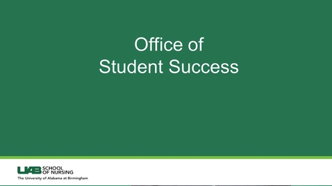 Thumbnail for entry Student Success Office