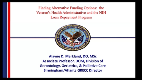 Thumbnail for entry Finding Alternative Funding Options: VHA &amp; NIH Repayment Program