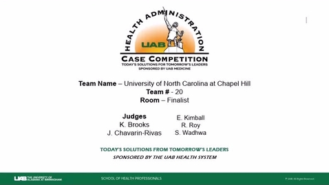 Thumbnail for Team 20 (Finalist)- University of North Carolina at Chapel Hill