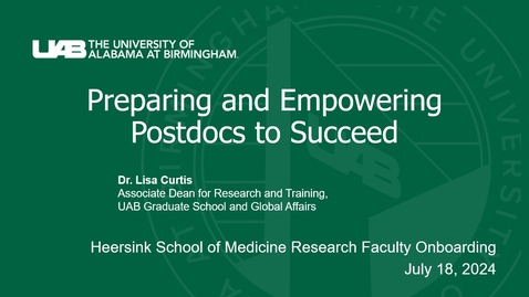 Thumbnail for Preparing and Empowering Postdocs to Succeed