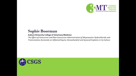 Thumbnail for entry Sophie Boorman 3MT