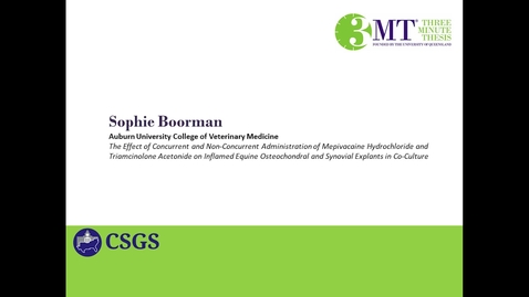 Thumbnail for Sophie Boorman 3MT