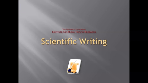 Thumbnail for entry Translational Research Summer Series: Scientific Writing Workshop