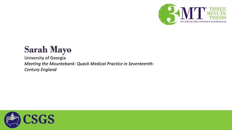 Thumbnail for Mayo - CSGS 3MT Presentation