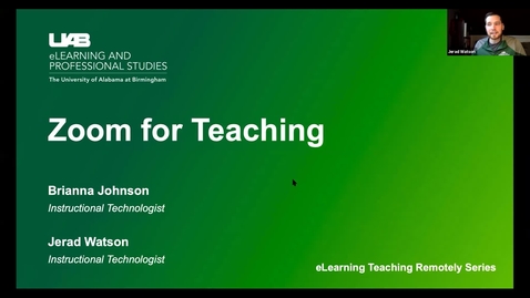 Thumbnail for entry Zoom for Teaching Webinar