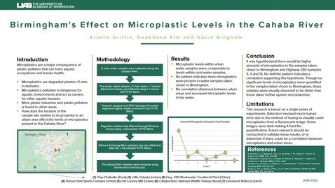 Thumbnail for entry Bham Effect on Microplastic Levels of Cahaba River