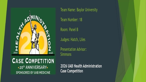 Thumbnail for Team 18 - Baylor University