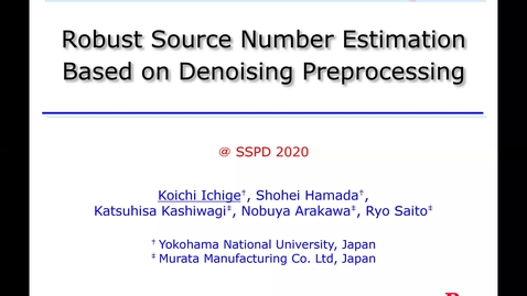 Thumbnail for entry Robust Source Number Estimation Based on Denoising Preprocessing