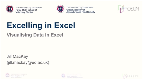 Thumbnail for entry Excelling in Excel: Data Visualisation