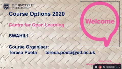 Thumbnail for entry Swahili Language courses: UG and PG - Course Options 2020
