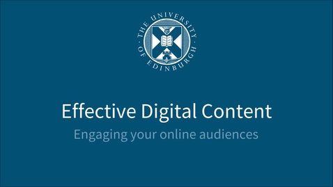 Thumbnail for entry University style - Effective Digital Content