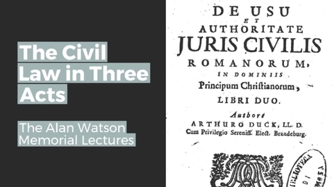 Thumbnail for Alan Watson Memorial Lecture 2020 - Act 3