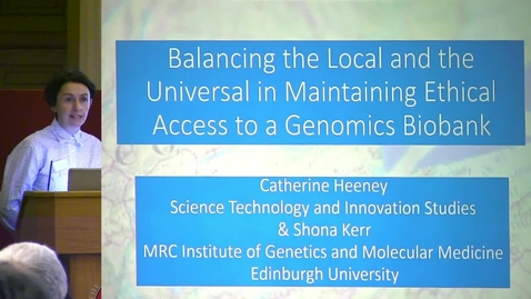 Thumbnail for entry 5 - Balancing the Local and the Universal in Maintaining Ethical Access to a Genomics Biobank