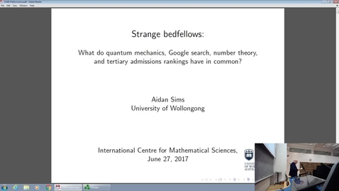 Thumbnail for entry Strange Bedfellows, Aidan Sims Public Lecture, June 2017