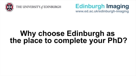 Thumbnail for entry Dr Stewart Wiseman - Why choose Edinburgh as the place to complete your PhD?