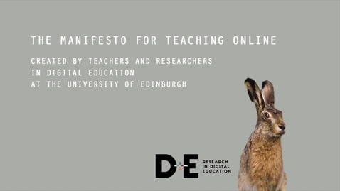 Thumbnail for entry Manifesto for Teaching Online, June 2017
