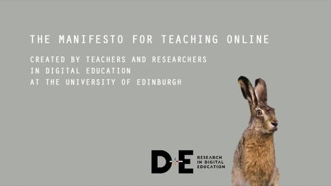 Thumbnail for Manifesto for Teaching Online, June 2017